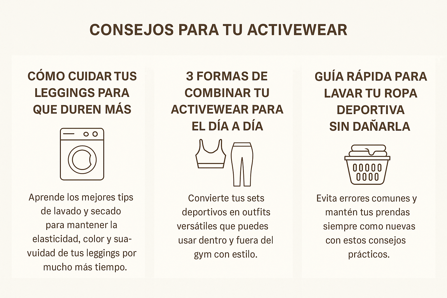 CONSEJOS PARA TU ACTIVEWEAR