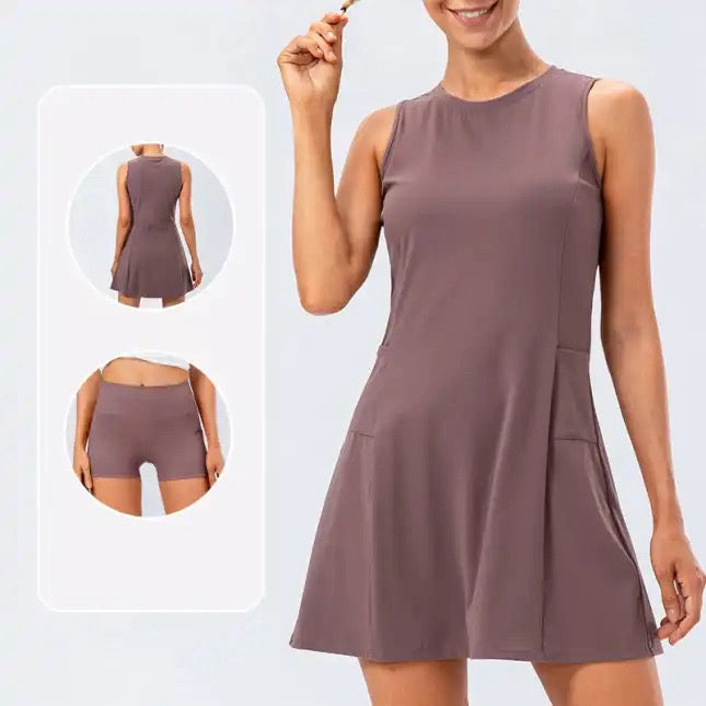 Vega Yoga Dress + Shorts